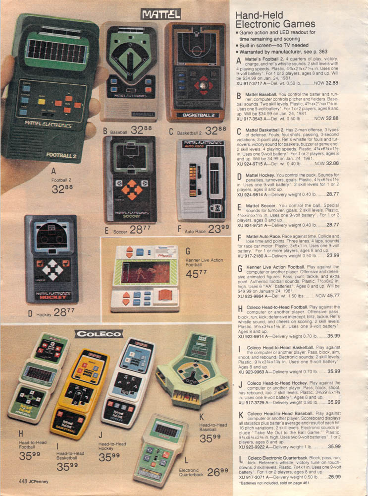 1980 handheld football game